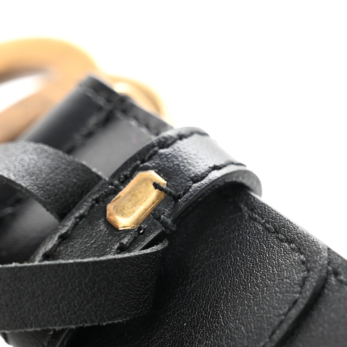 GG Supreme Monogram Matte Plutone Calfskin Double G 30mm Belt 95 38 Beige Ebony Black