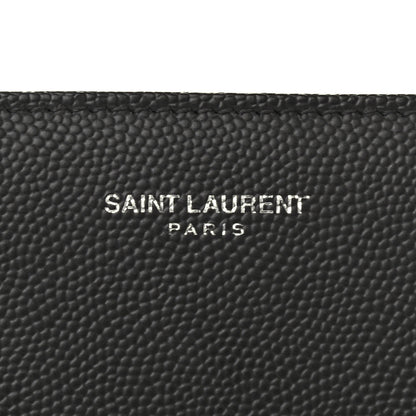Saint Laurent Grain De Poudre Classic Zip Around Travel Wallet Black 5 of 7