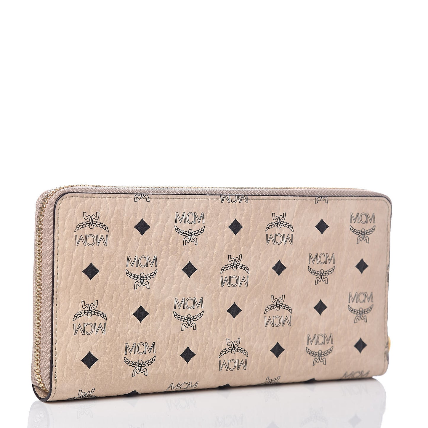 Visetos Large Zip Around Large Wallet Beige