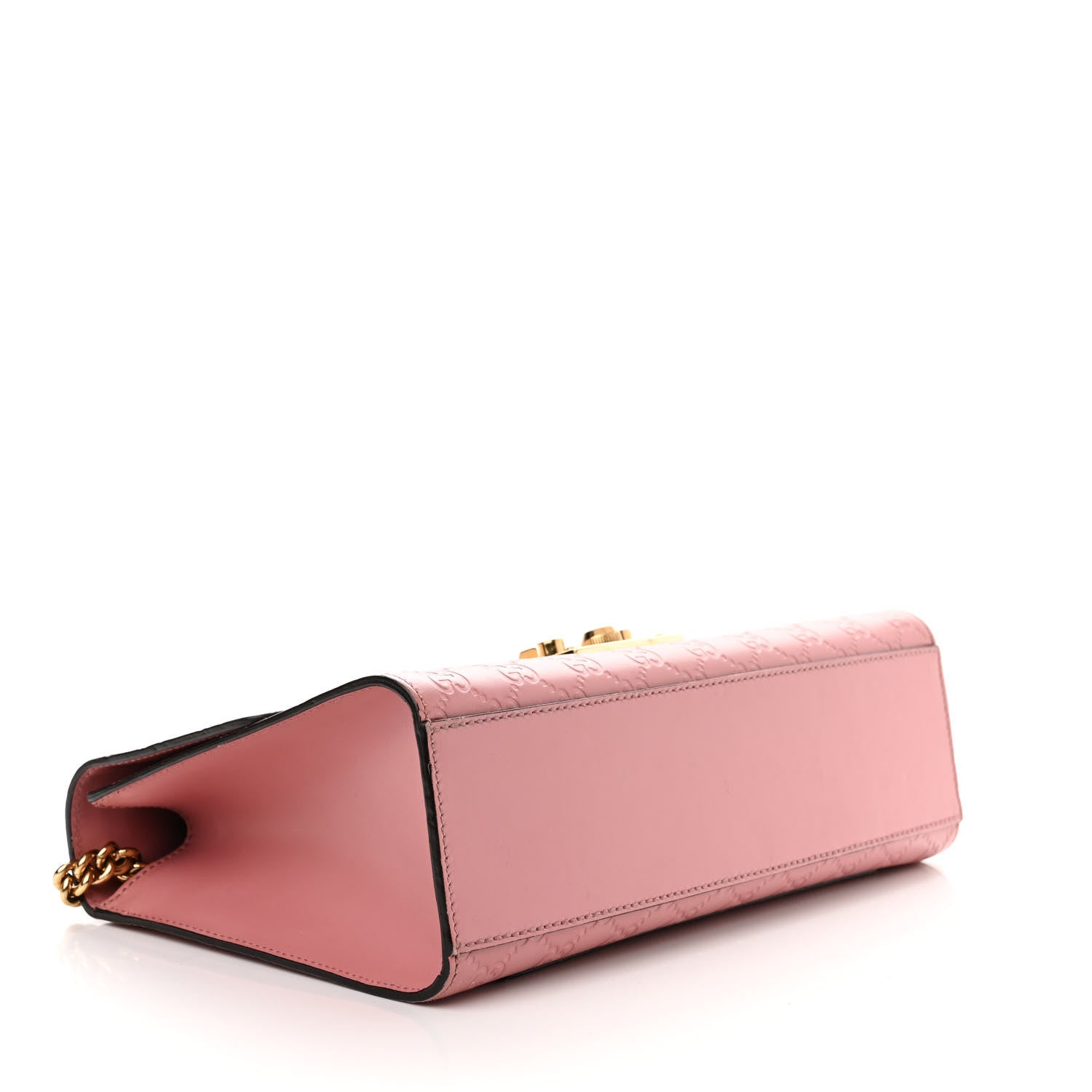 Gucci Guccissima Signature Medium Padlock Shoulder Bag Rose Baby Candy 4 of 14