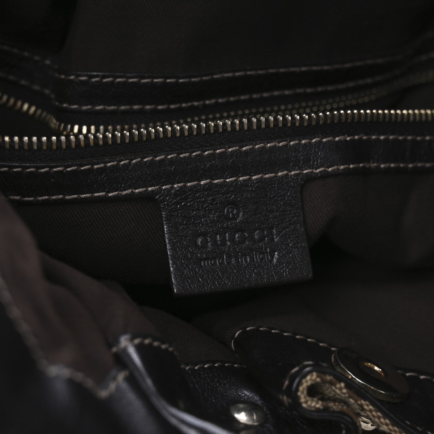 Gucci Monogram Studded Pelham Tote Dark Brown 6 of 10