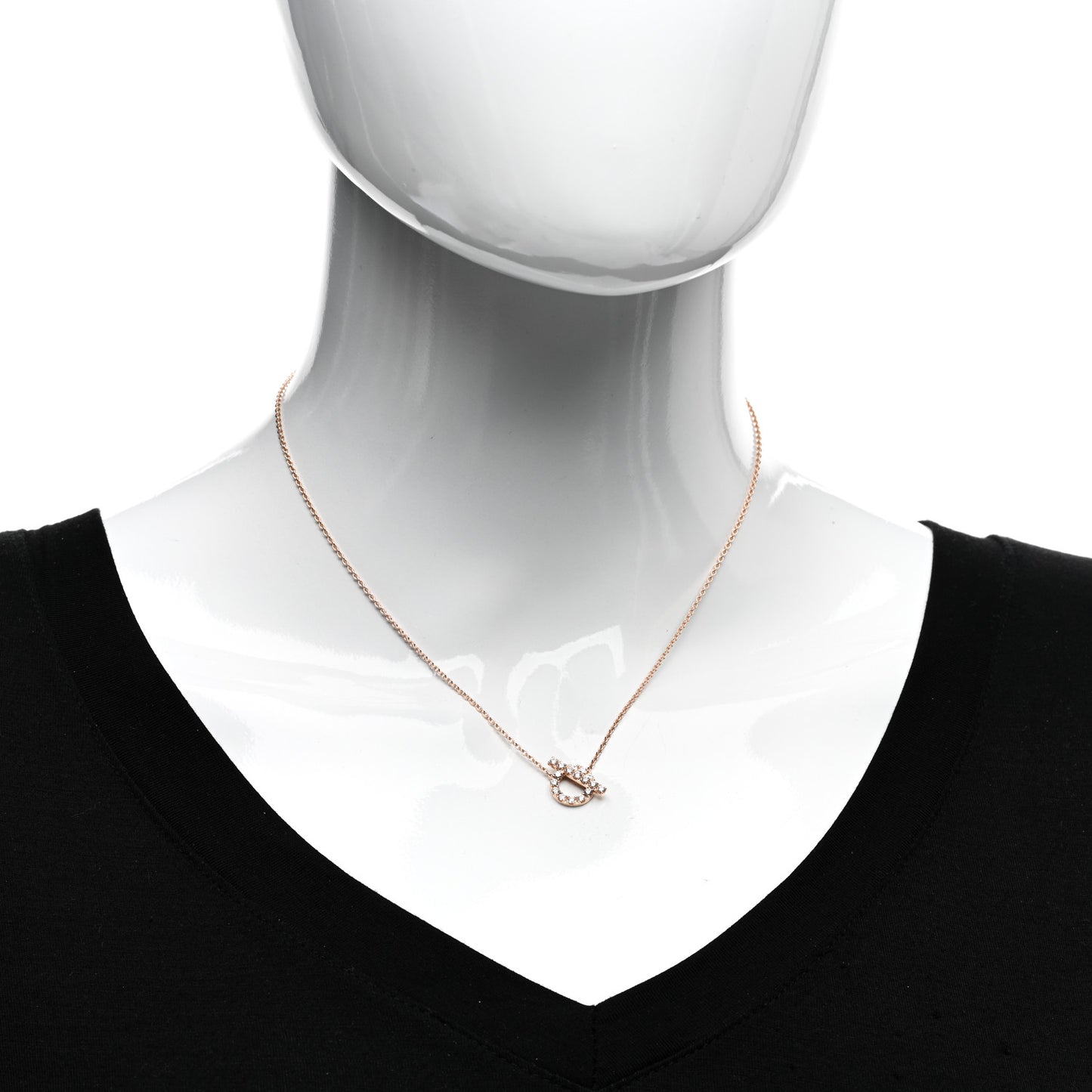 18K Rose Gold Diamond Finesse Pendant Necklace