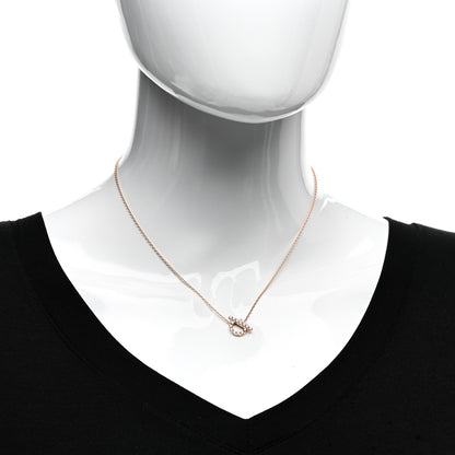 Hermes 18K Rose Gold Diamond Finesse Pendant Necklace 2 of 5