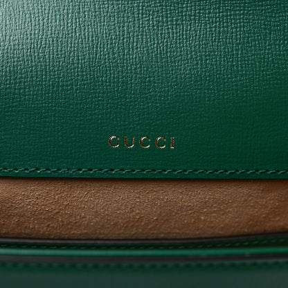 Gucci Azalea Calfskin Web Monochrome Horsebit 1955 Shoulder Bag Emerald 6 of 12
