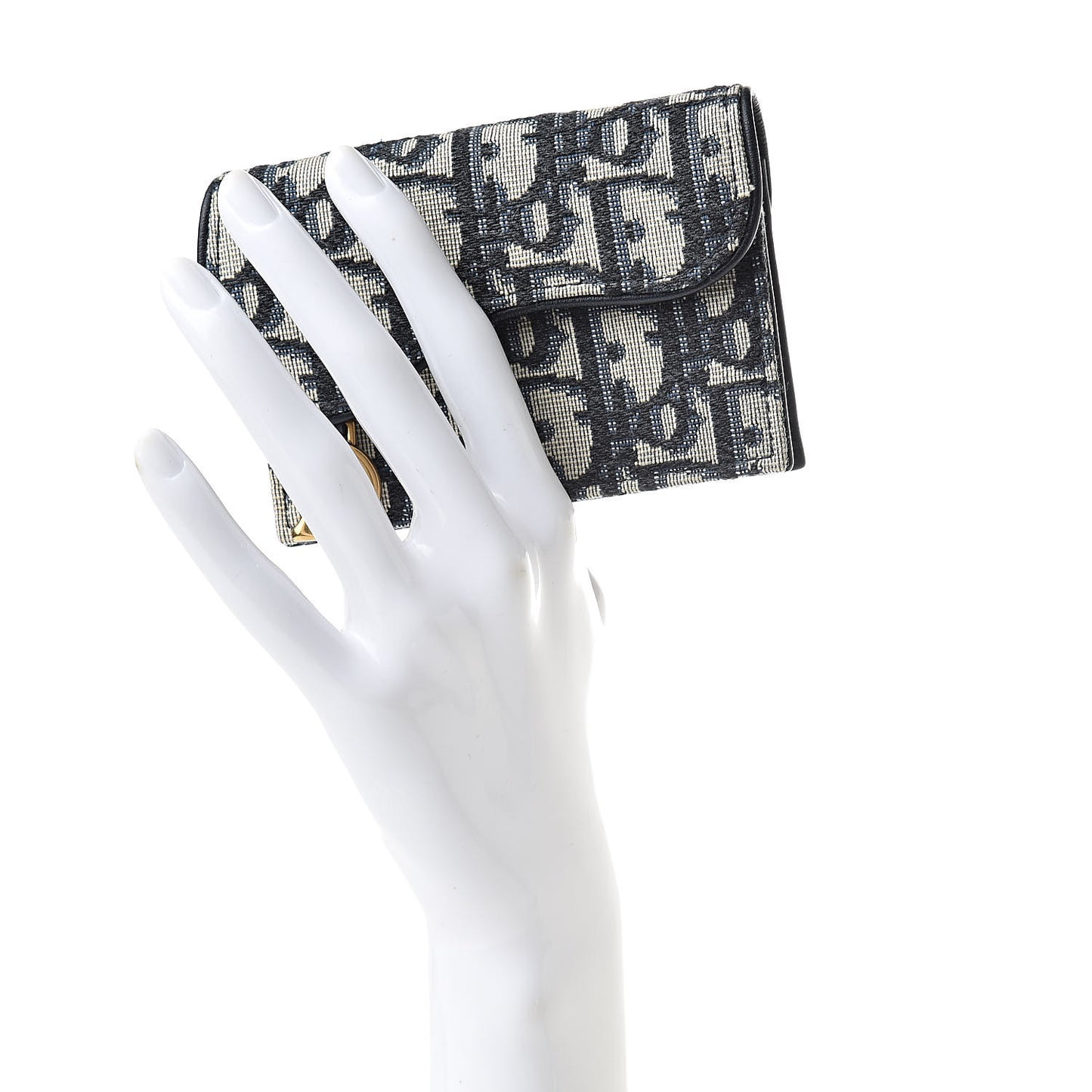 Oblique Saddle Card Holder Blue