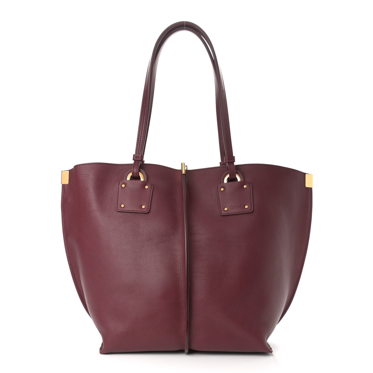 Smooth Calfskin Medium Vick Tote Burnt Brown