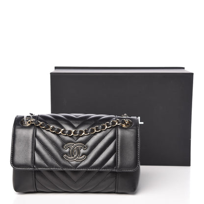 Chanel Calfskin Quilted Small Daily Chevron Flap Black 13 of 13