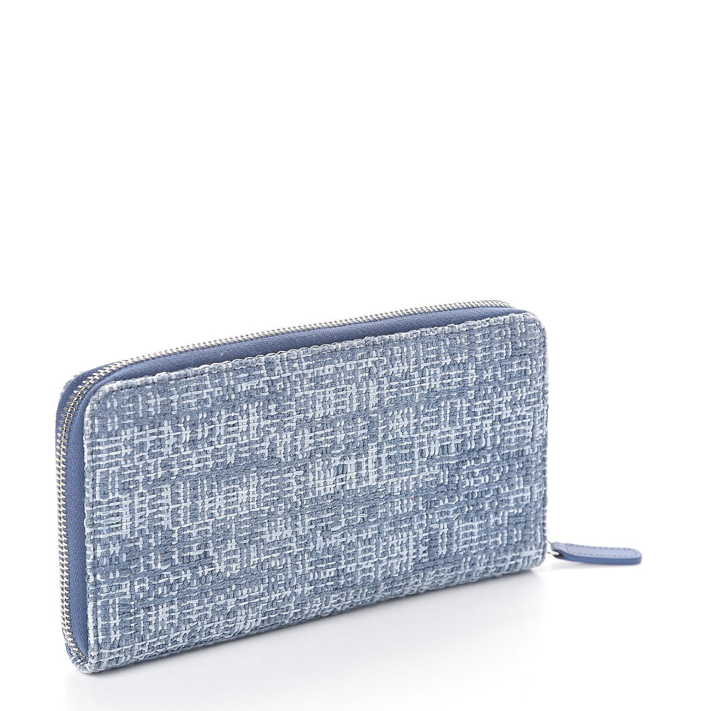 Canvas Deauville Large Zip Around Wallet Blue