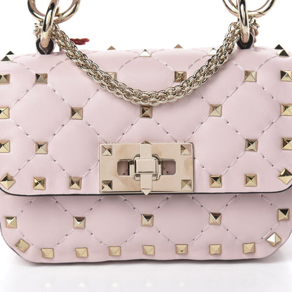 Valentino Garavani Nappa Micro Rockstud Spike Shoulder Bag Rose Quartz 9 of 9