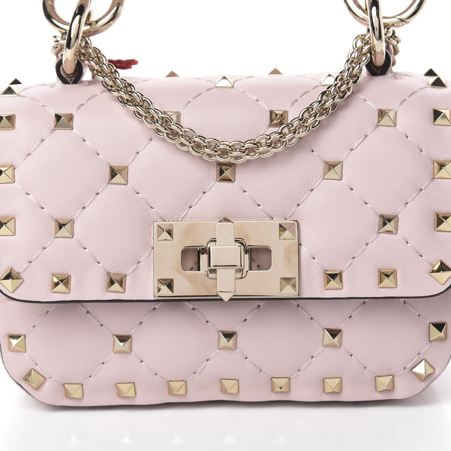 Valentino Garavani Nappa Micro Rockstud Spike Shoulder Bag Rose Quartz 9 of 9