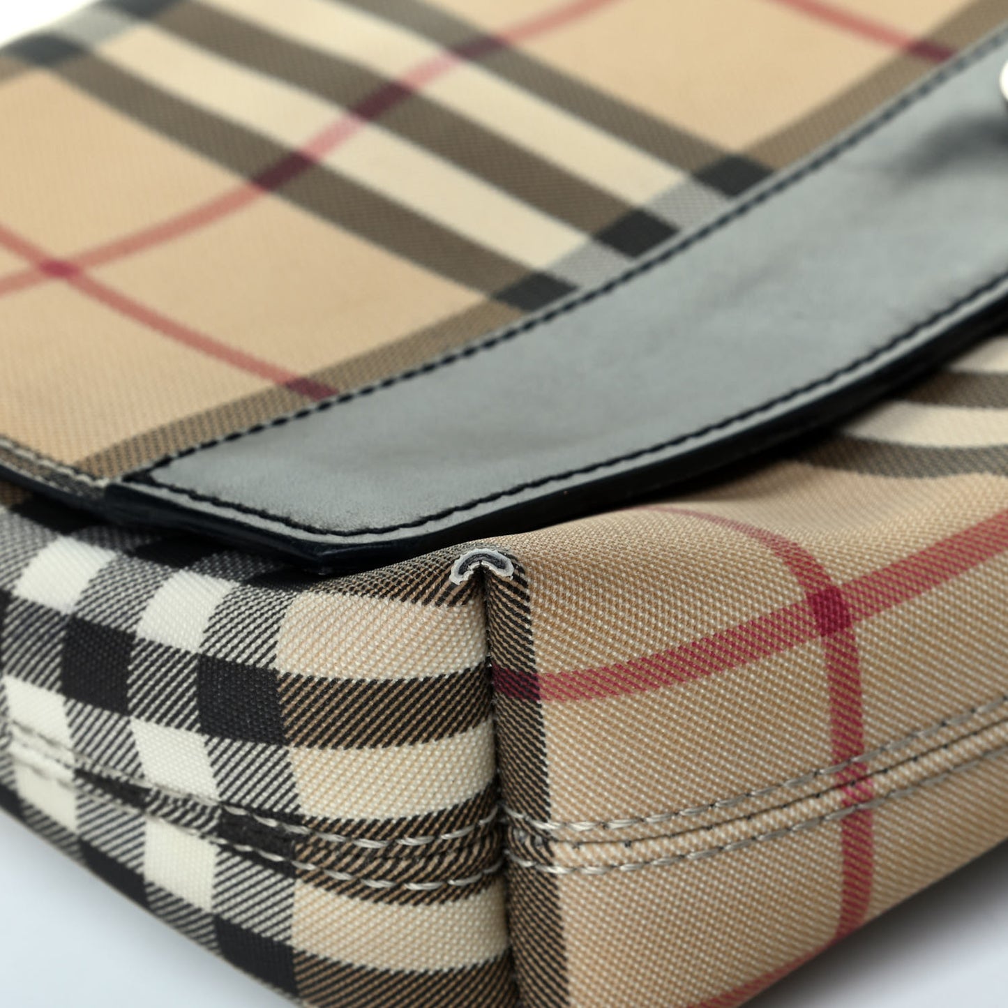 House Check Shoulder Bag Black