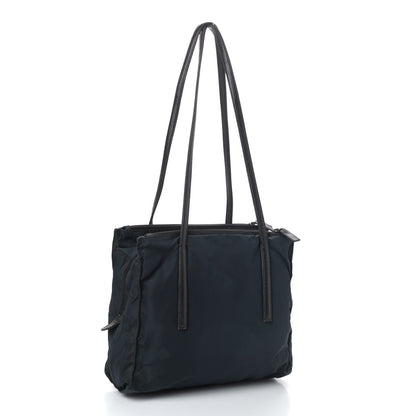 Prada Tessuto Nylon Soft Calf Tote Baltico 2 of 4