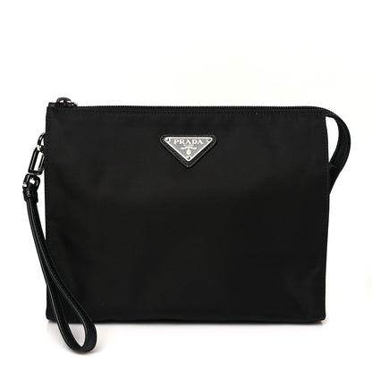 Prada Tessuto Nylon Saffiano Wristlet Black 1 of 10