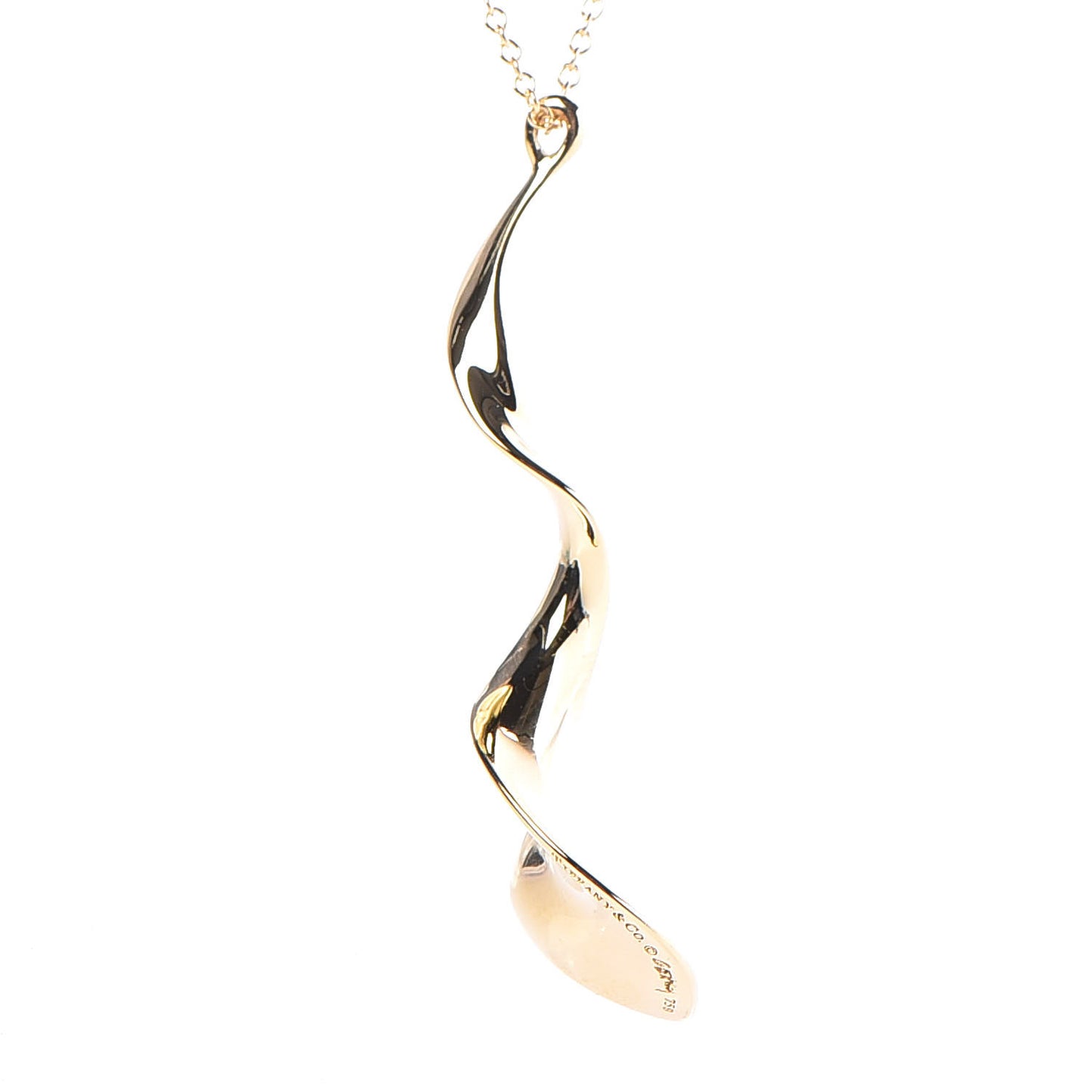 18K Yellow Gold Frank Gehry Orchid Pendant Necklace