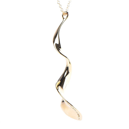 Tiffany 18K Yellow Gold Frank Gehry Orchid Pendant Necklace 7 of 7