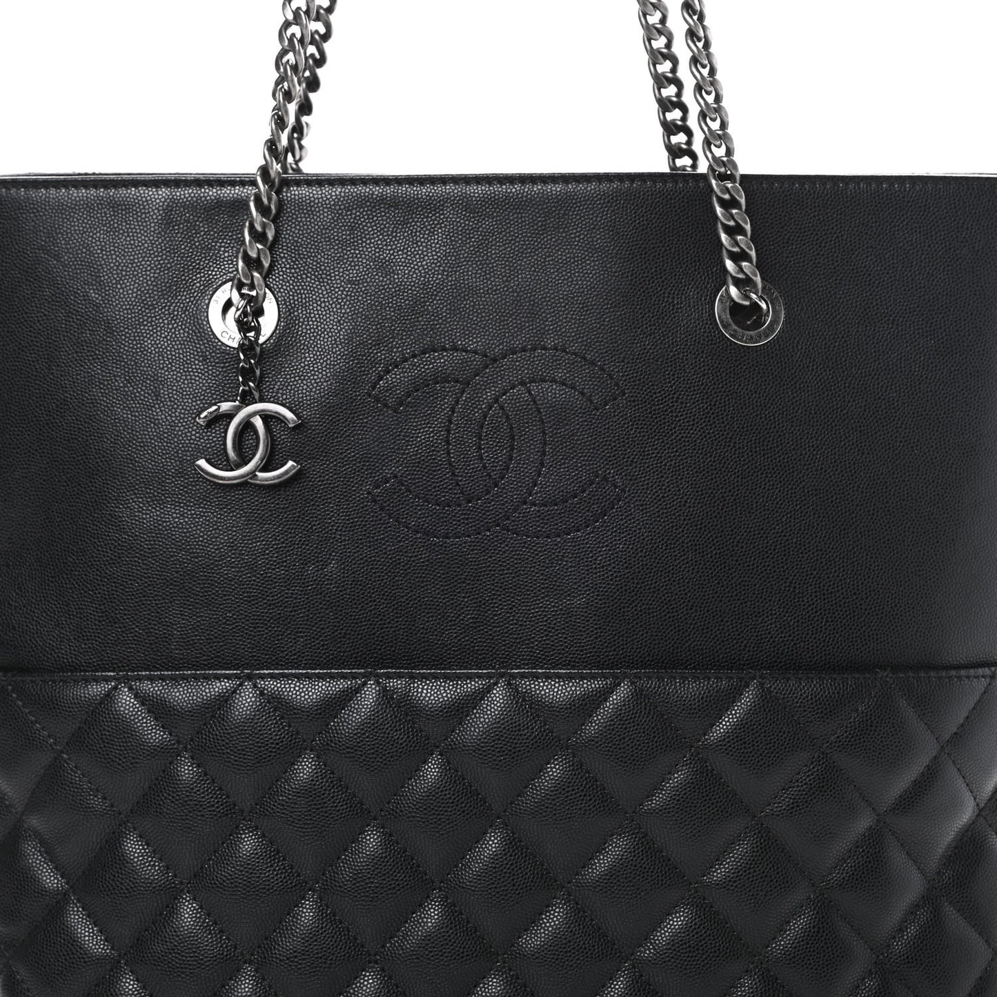 Caviar Quilted Urban Delight Tote Black