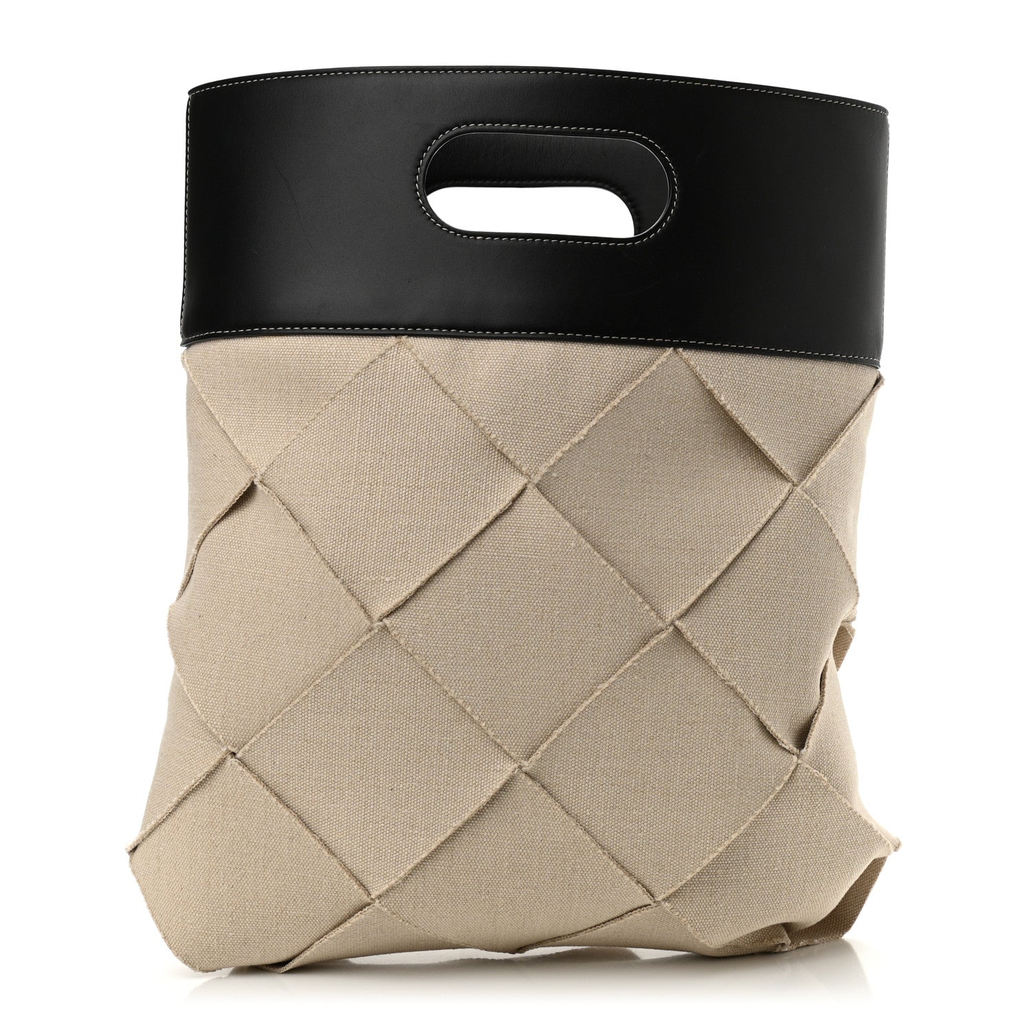 Bottega Veneta Canvas French Calfskin Small Slip Tote 1 of 9