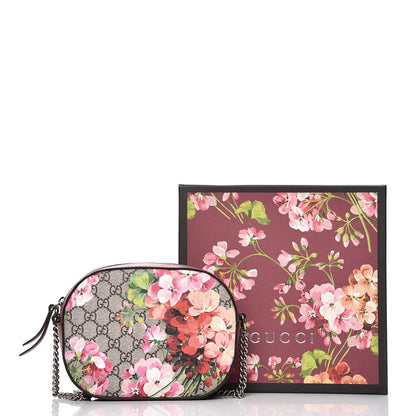 Gucci GG Supreme Monogram Blooms Mini Chain Shoulder Bag Beige Multicolor Dry Rose 9 of 9