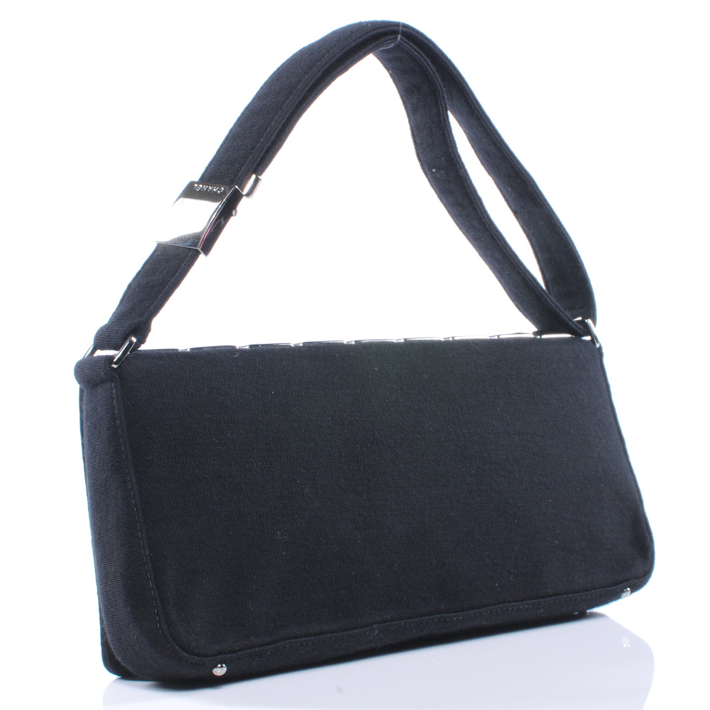 Jersey CC Pyramid Stud Flap Black