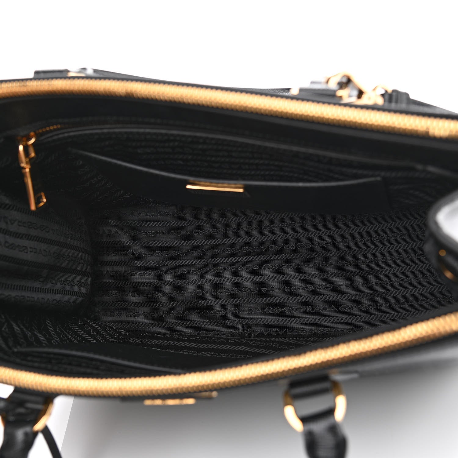 Prada Saffiano Medium Galleria Double Zip Tote Black 5 of 10