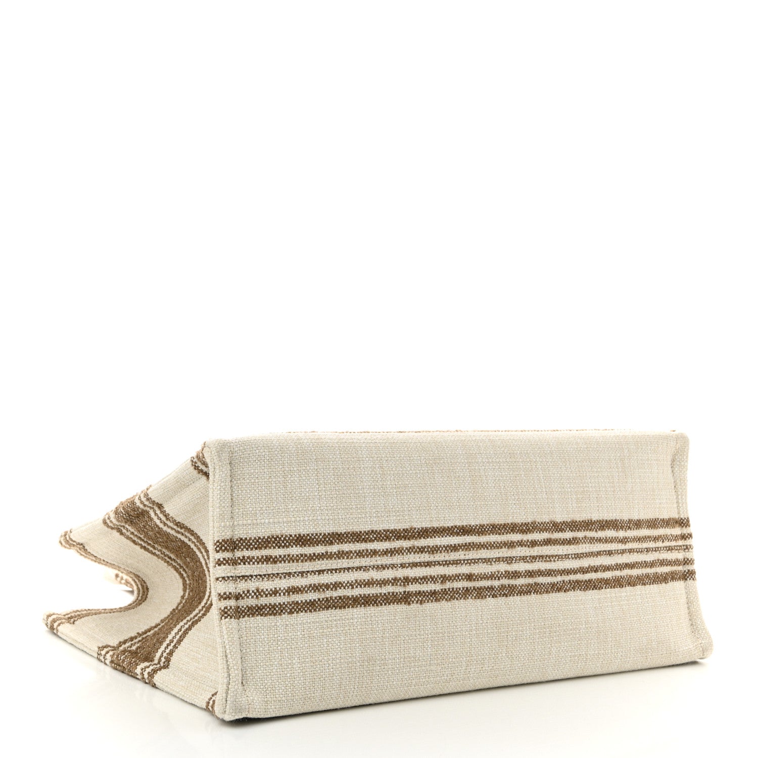 Celine Jacquard Striped Large Cabas Thais Tobacco Tan 4 of 9