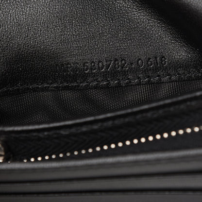 Saint Laurent Lambskin Y Quilted Monogram Loulou Flap Wallet Black 6 of 7
