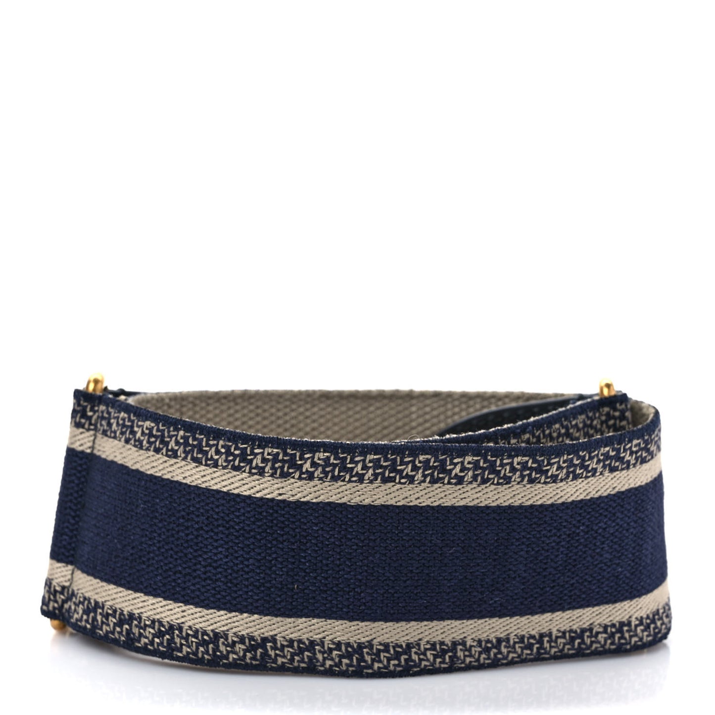 Canvas Embroidered Shoulder Strap Blue