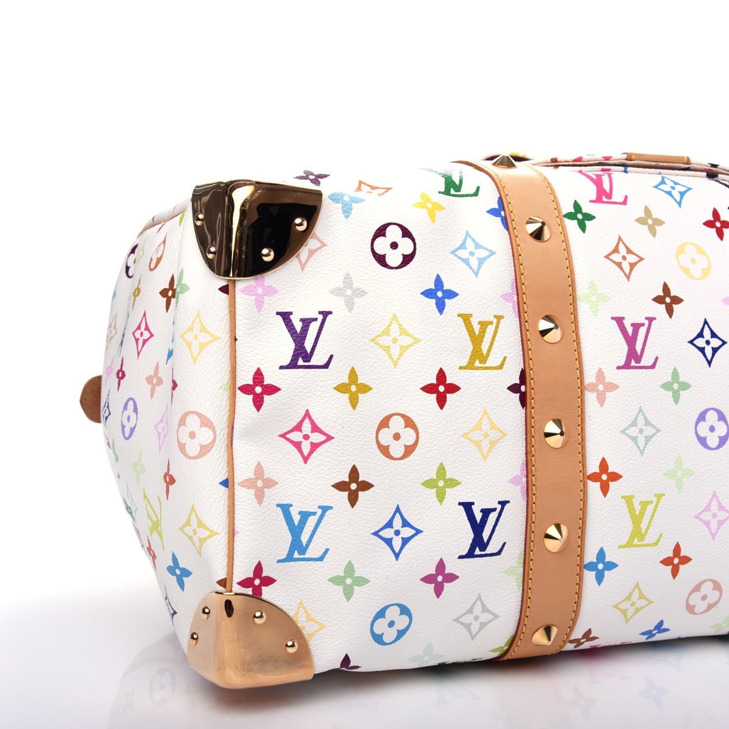 Louis Vuitton Monogram Multicolor Keepall 45 White 6 of 8