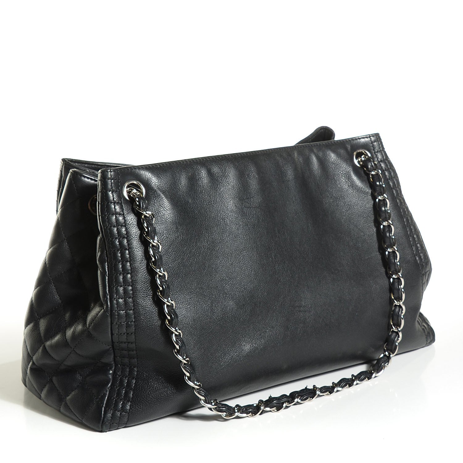 Chanel Calfskin Coco Bengal Open Accordion Tote Black 3 of 7
