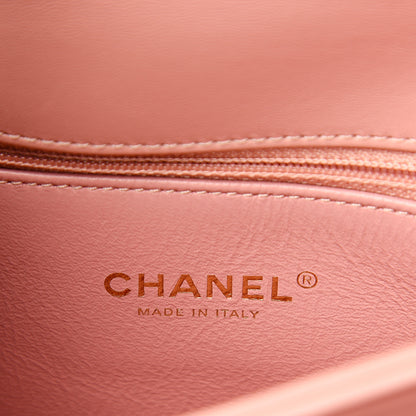 Chanel Lambskin Chevron Quilted Small Trendy CC Dual Handle Flap Bag Light Pink 5 of 11