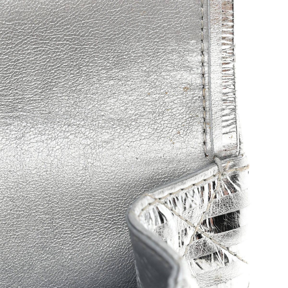 Chanel Metallic Calfskin Striped 2.55 Reissue 227 Silver 11 of 12