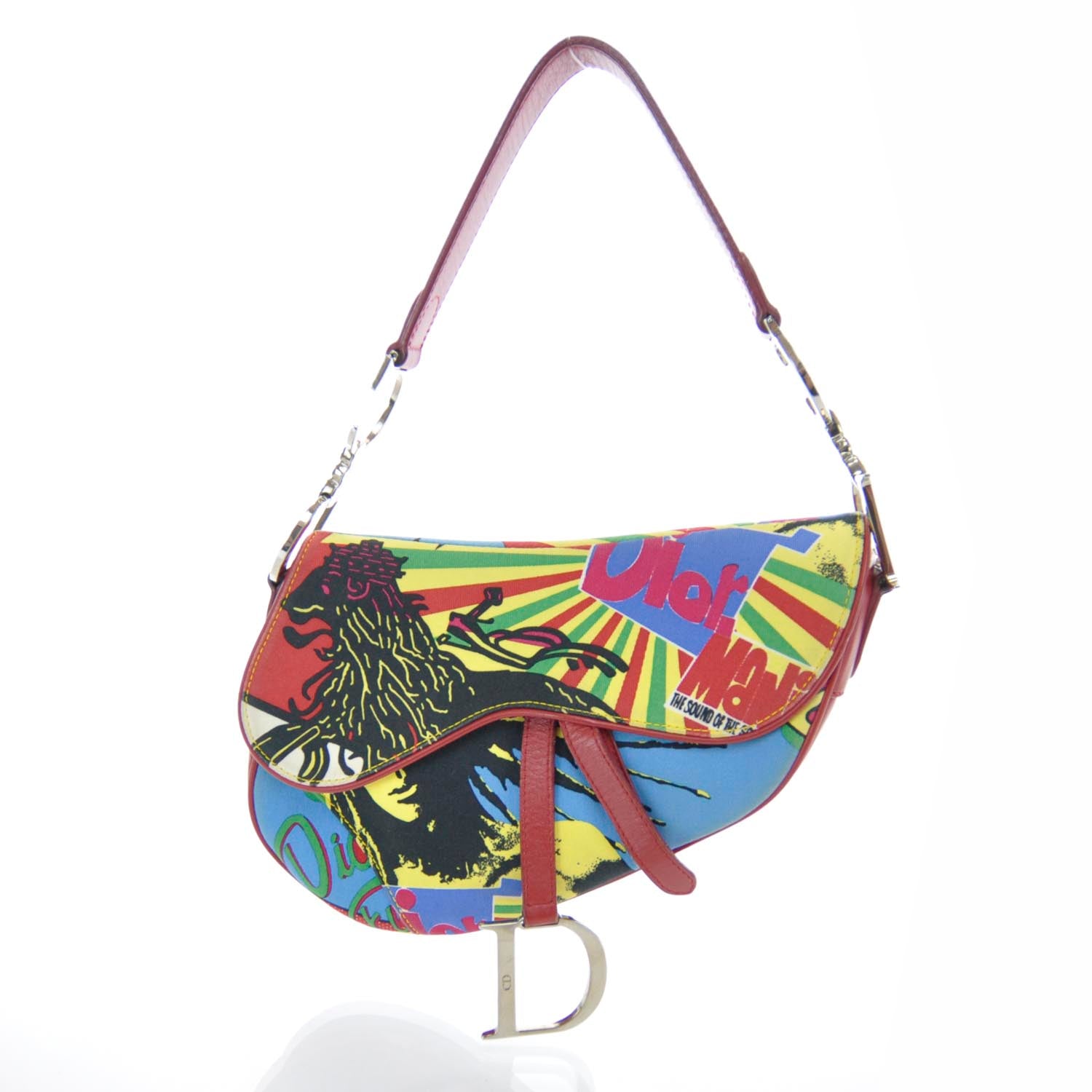 Christian Dior Canvas Bob Marley Saddle Bag Multicolor 1 of 10