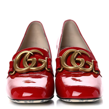 Gucci Vernice GG Victoire 55mm Loafer Pumps 35.5 Hibiscus Red 2 of 11