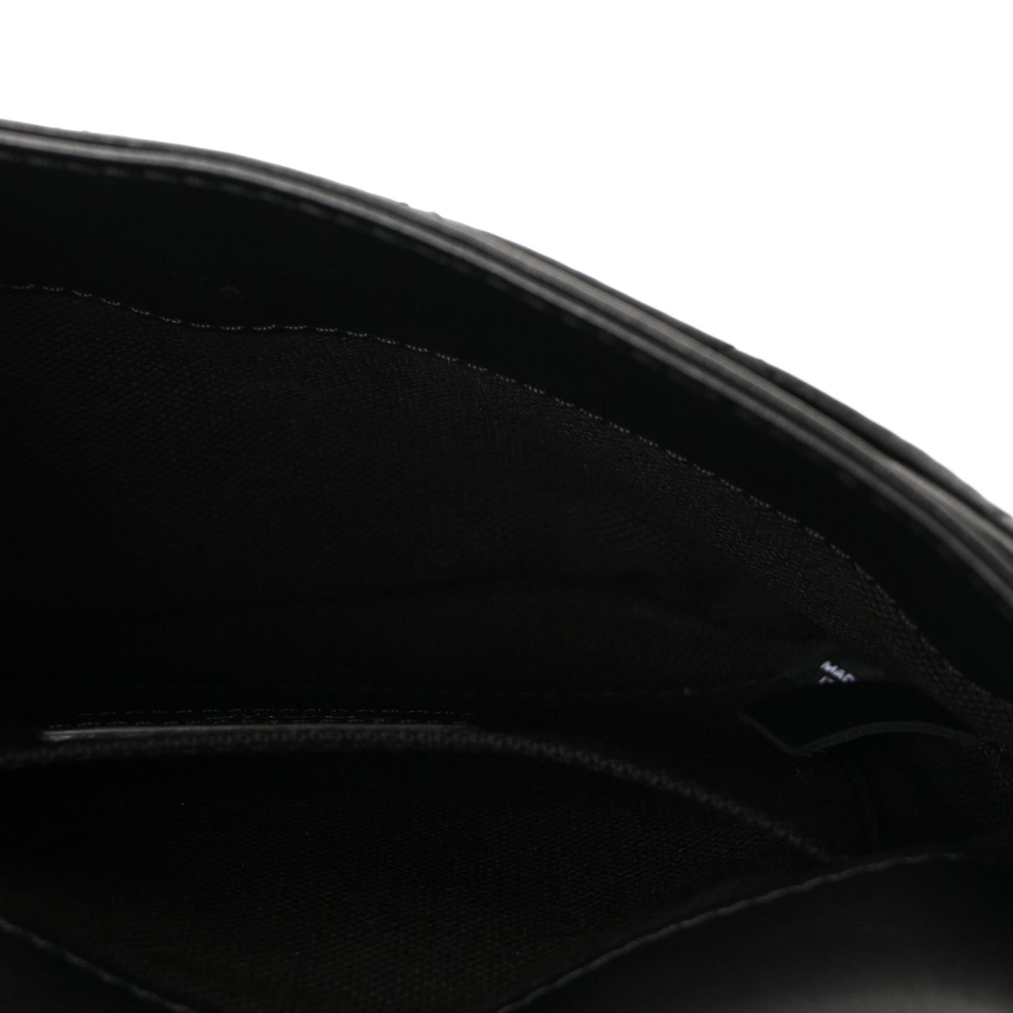 Calfskin Quilted CC Uniform Flap Belt Bag Black