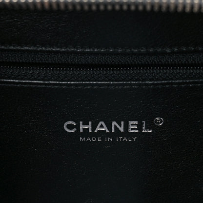 Chanel Metallic Caviar Quilted Medium CC Filigree Vanity Case Dark Silver 6 of 9