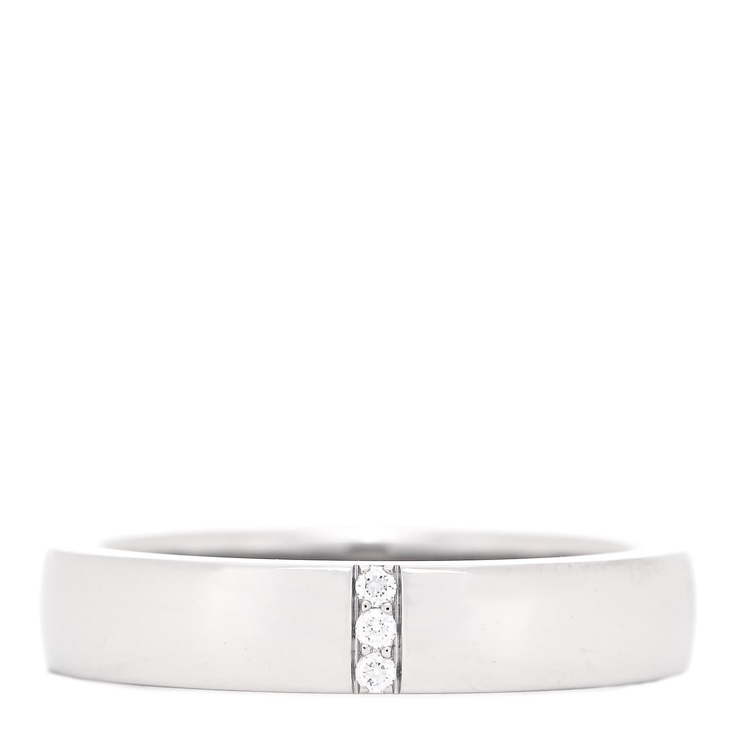 Platinum Diamond Vertical Row Wedding Band Ring 56 7.5