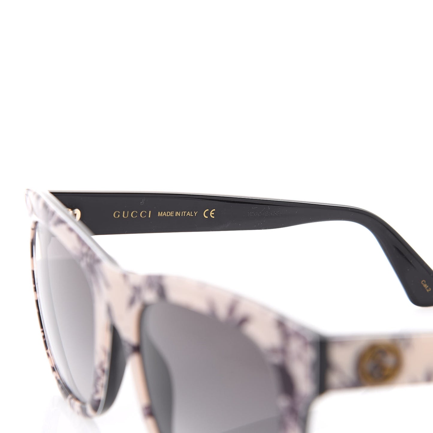 Acetate Herbarium Print Square Frame Sunglasses GG0032S Grey