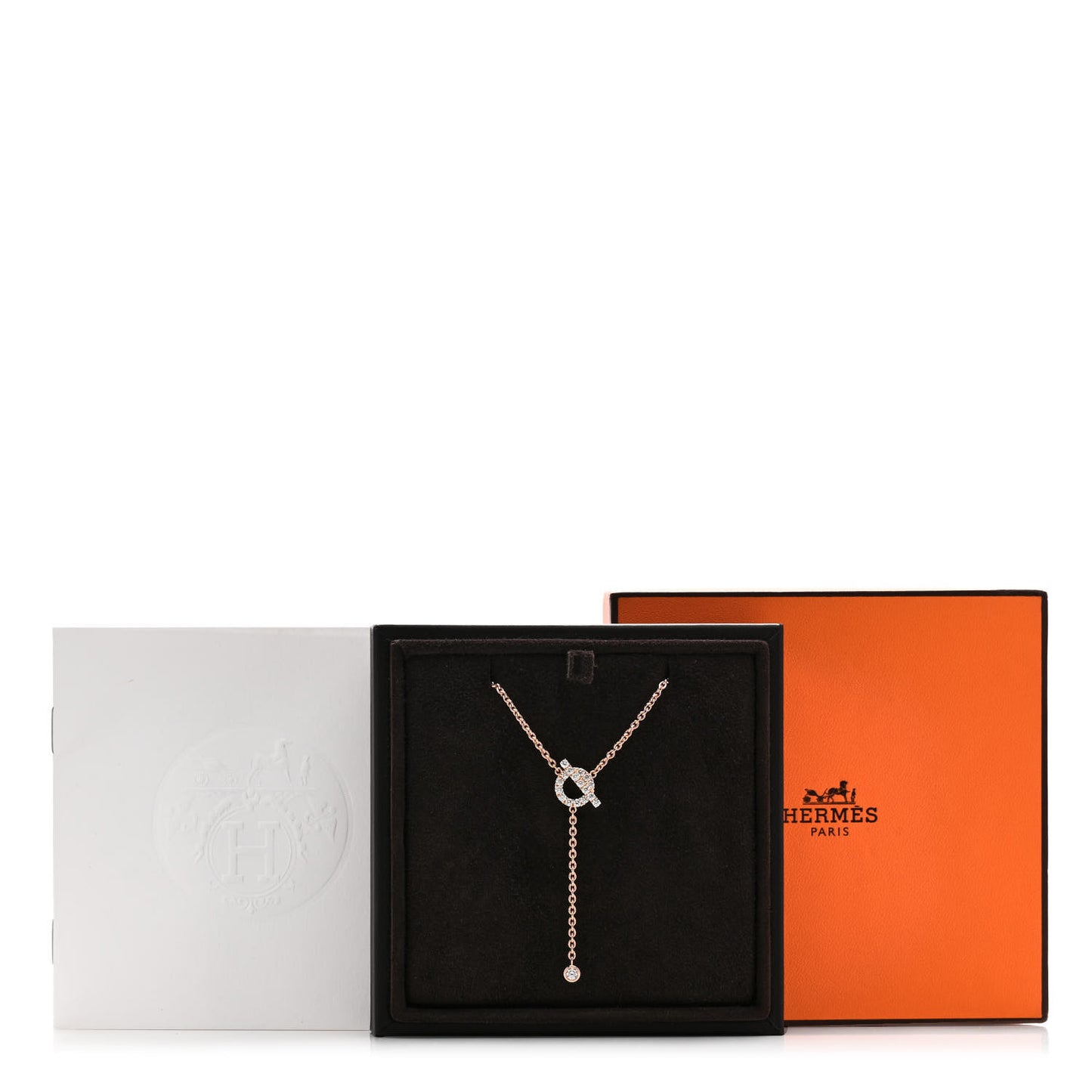 18K Rose Gold Diamond Finesse Lariat Necklace