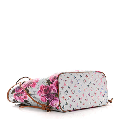 Louis Vuitton Metallic Monogram LV Garden Neverfull MM Silver 5 of 10