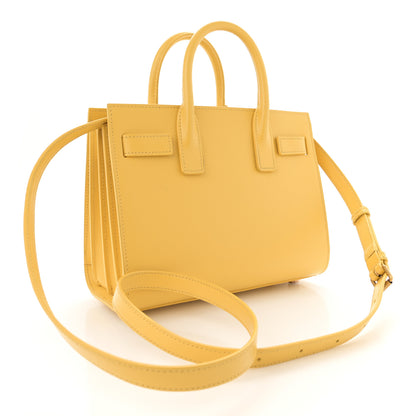 Saint Laurent Grained Calfskin Nano Sac De Jour Jaune 3 of 11