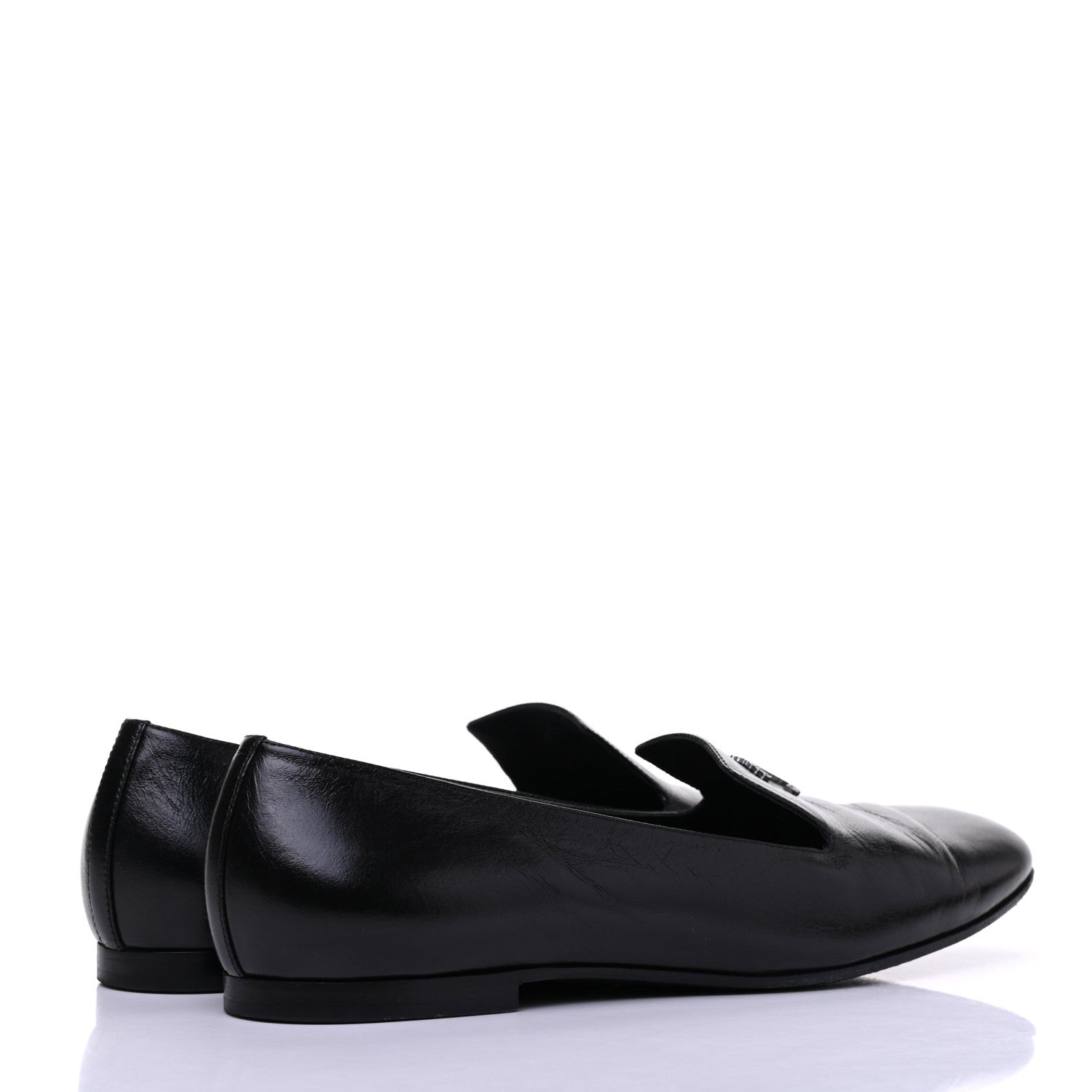 Chanel Lambskin CC Loafers 39 Black 4 of 19