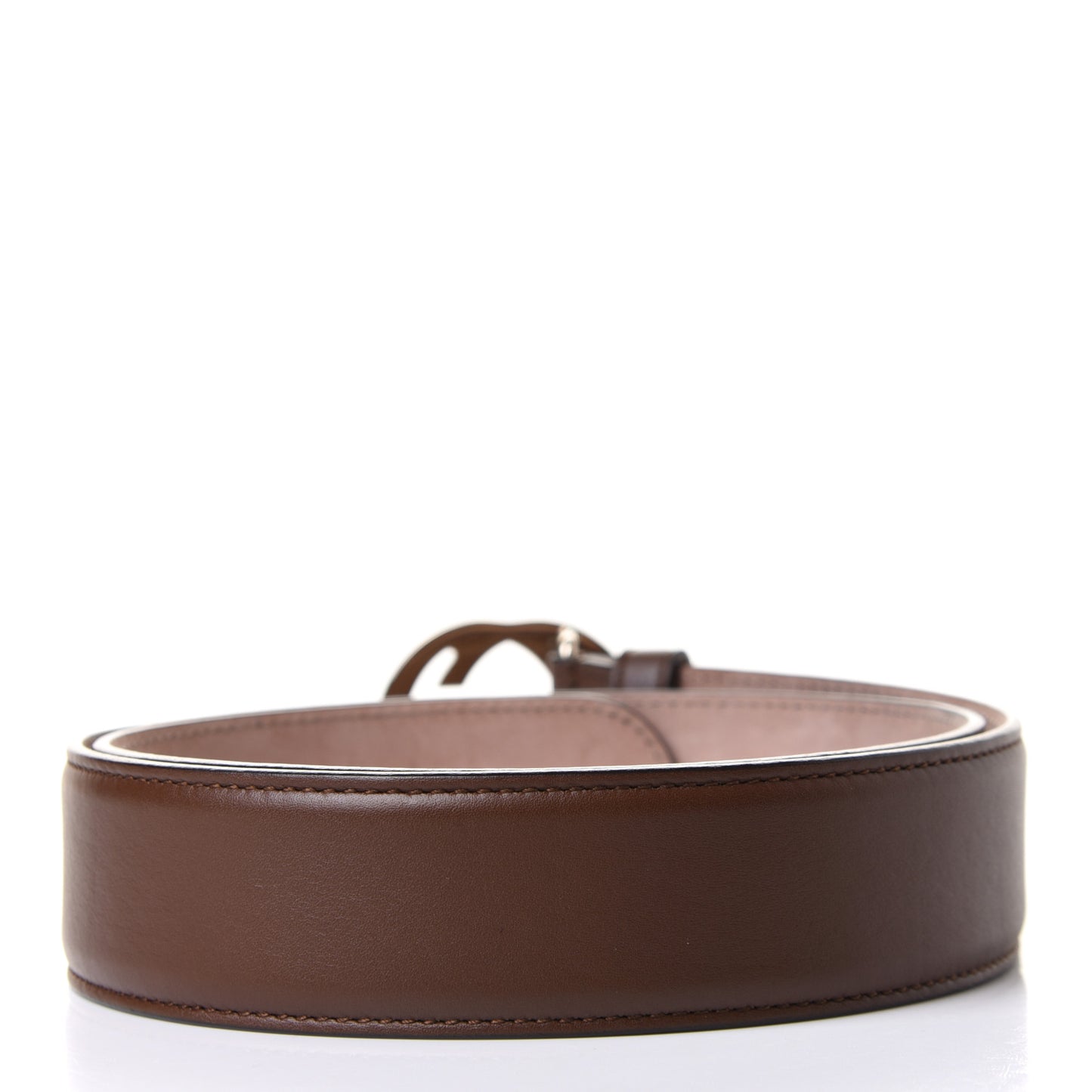 Calfskin Interlocking G 37mm Belt 80 32 Nut Brown