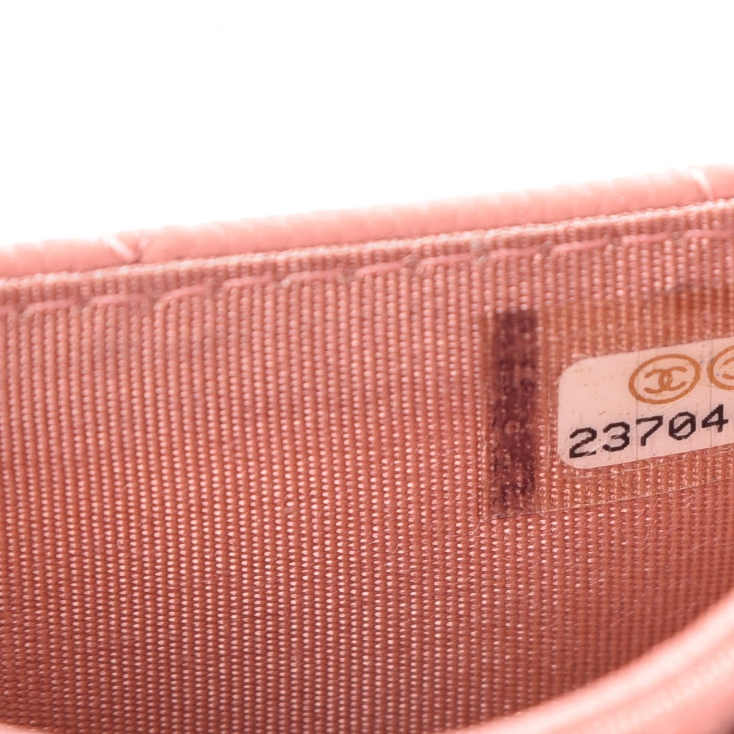 Caviar Quilted Boy Card Holder Wallet Powder Pink