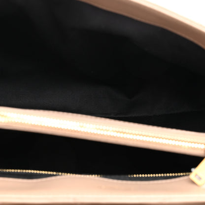 Saint Laurent Calfskin Y Quilted Monogram Medium Loulou Chain Satchel Dark Beige 5 of 11