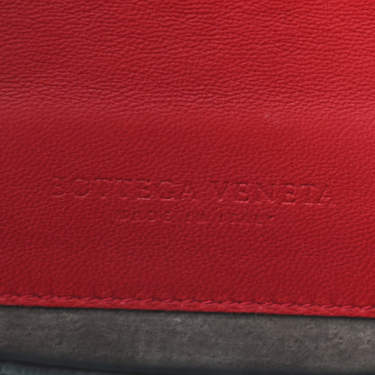 Bottega Veneta Nappa Intrecciato Glass Shoulder Bag Red Black 5 of 7