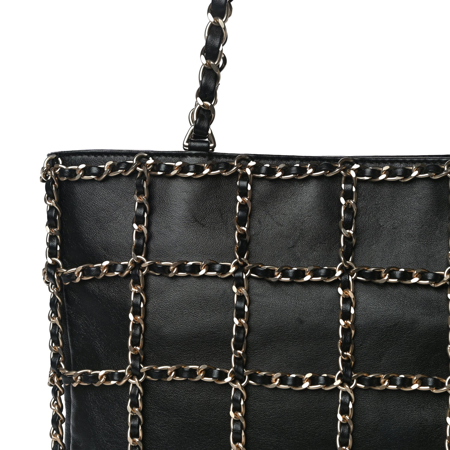 Chanel Lambskin Large Shopping Chain Tote Black 13 of 13