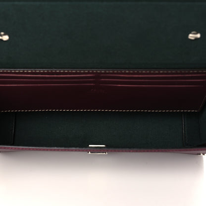 Fendi Vitello King FF Lines Embossed Baguette Soft Trunk Burgundy 4 of 5