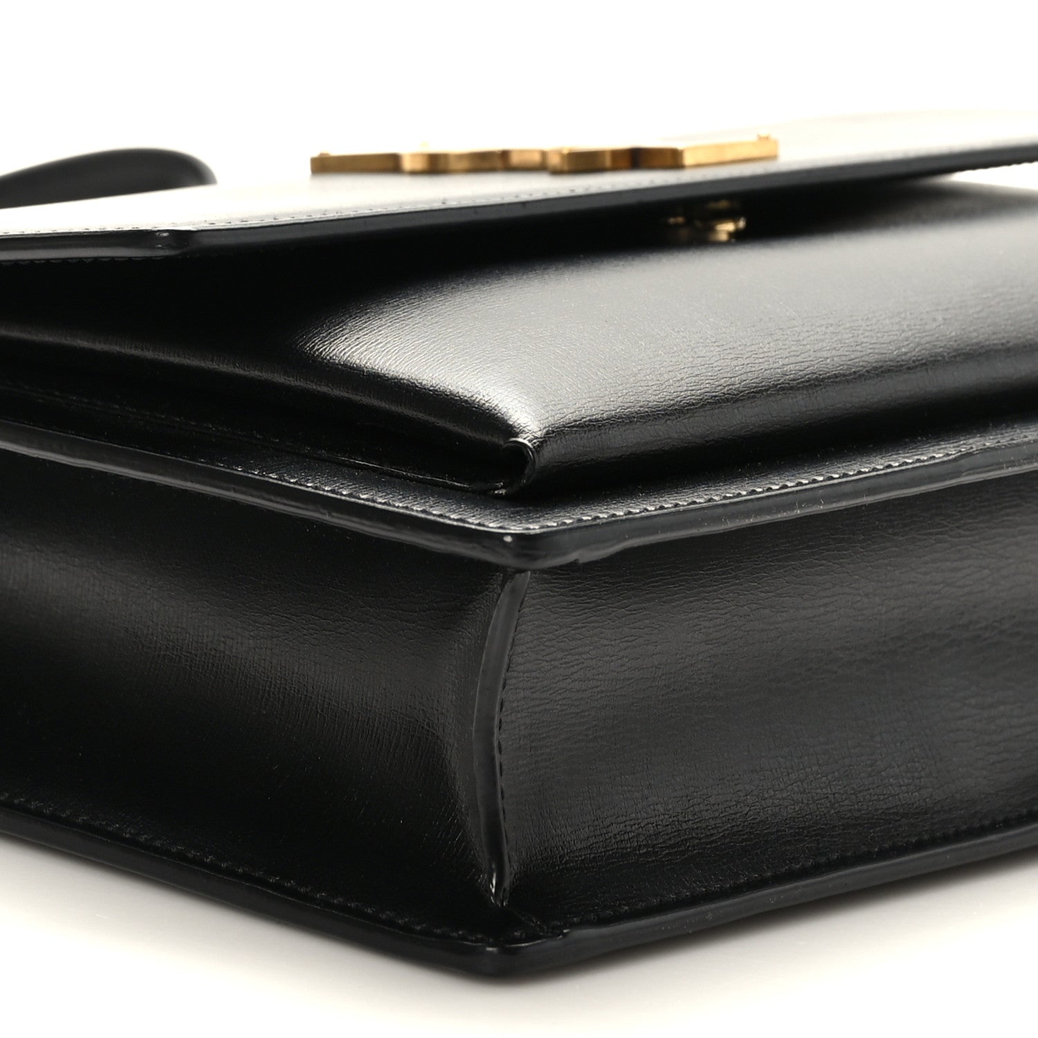 Saint Laurent Smooth Calfskin Medium Monogram Sunset Satchel Black 7 of 8