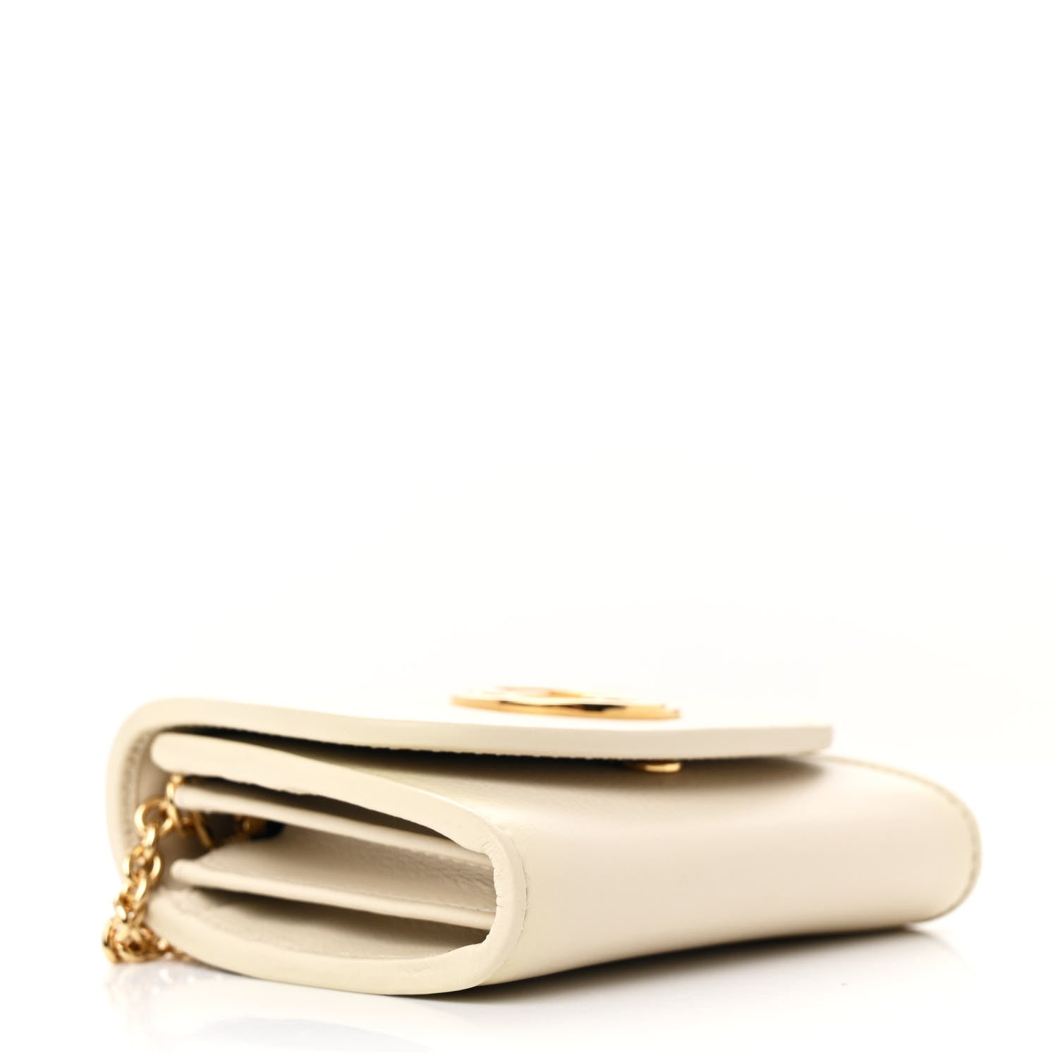 Gucci Roxy Calfskin Medium Blondie Chain Wallet Mystic White 4 of 14