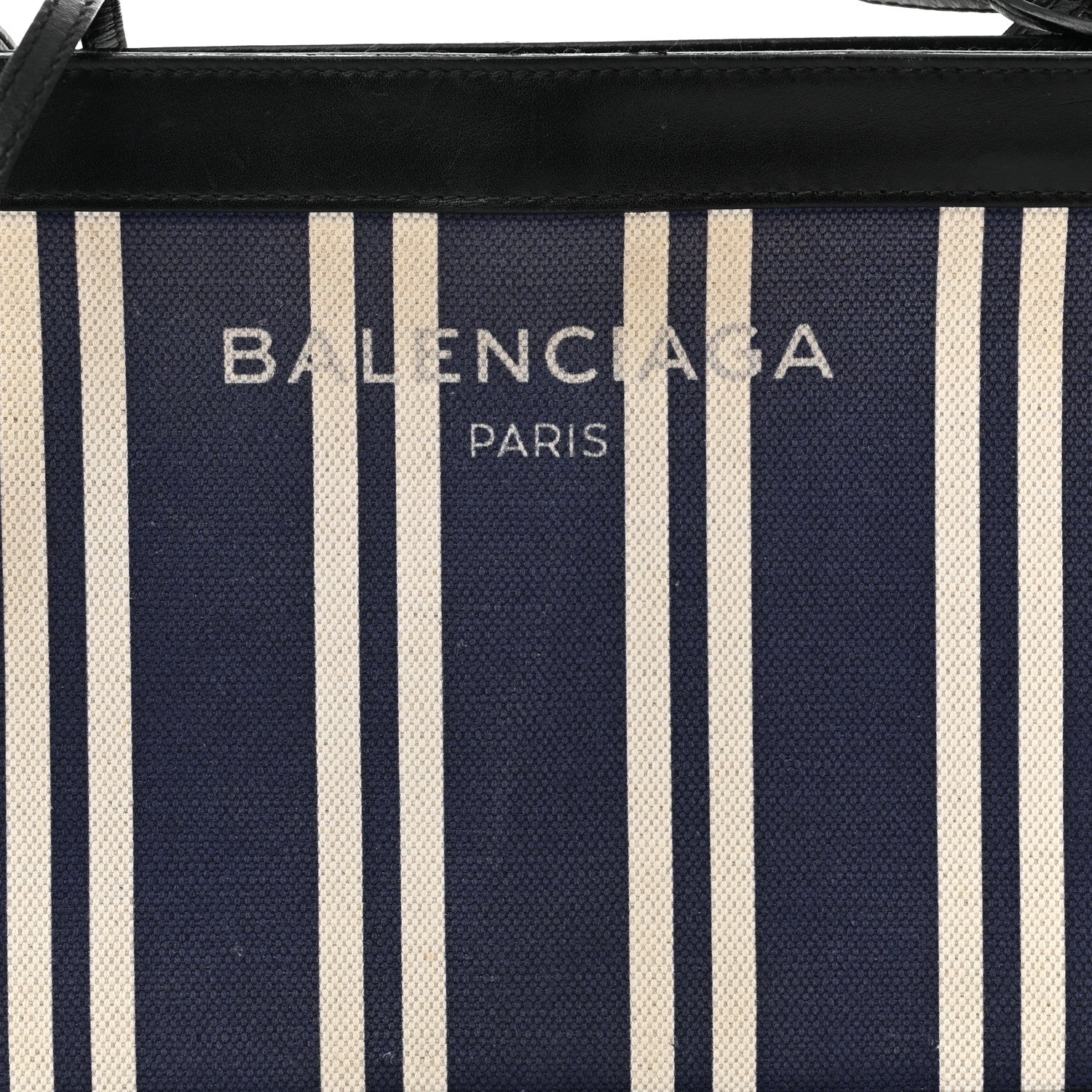 Balenciaga Cotton Canvas Striped Pochette Crossbody Bag Navy 9 of 11